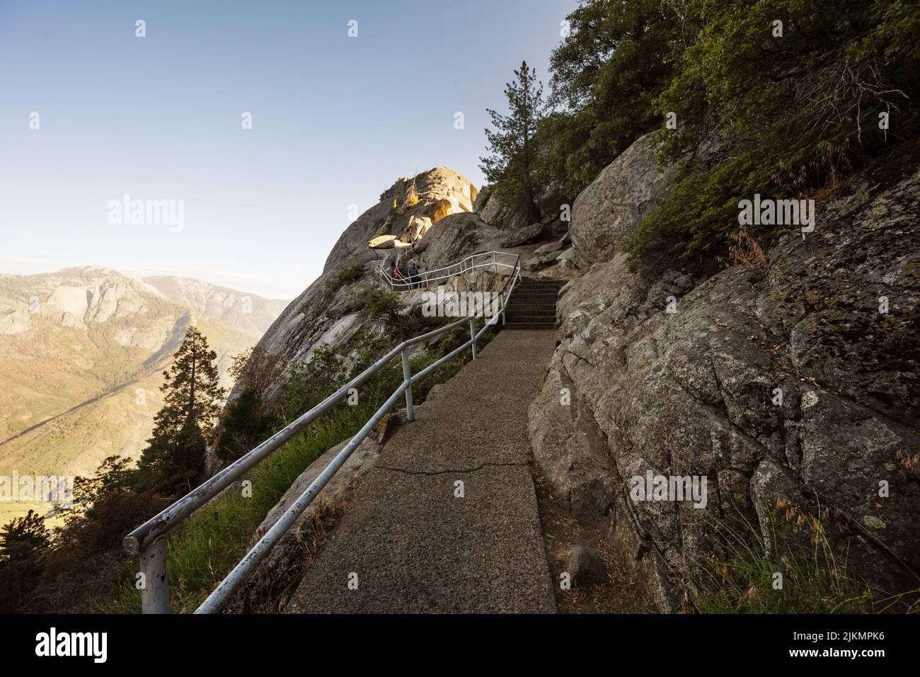 Staircase up to Moro Rock, Sequoia National Park, California Stock Photo