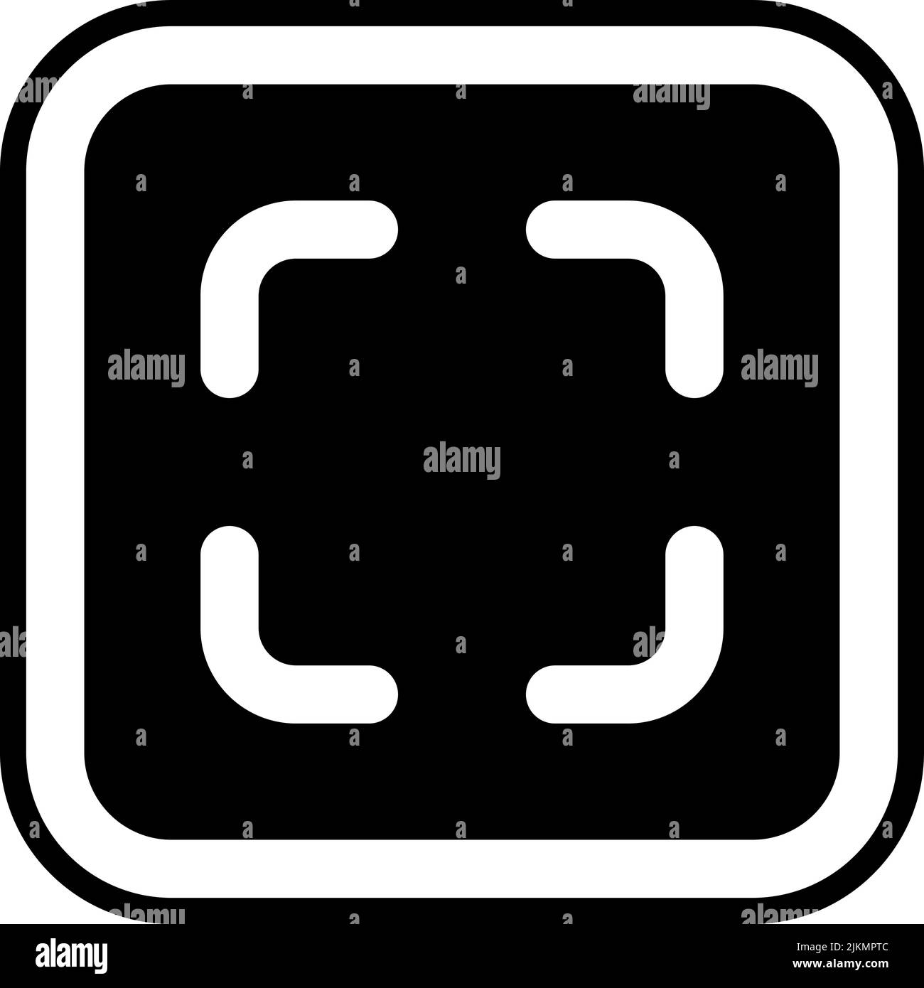 User interface scan icon black vector illustration. Stock Vector