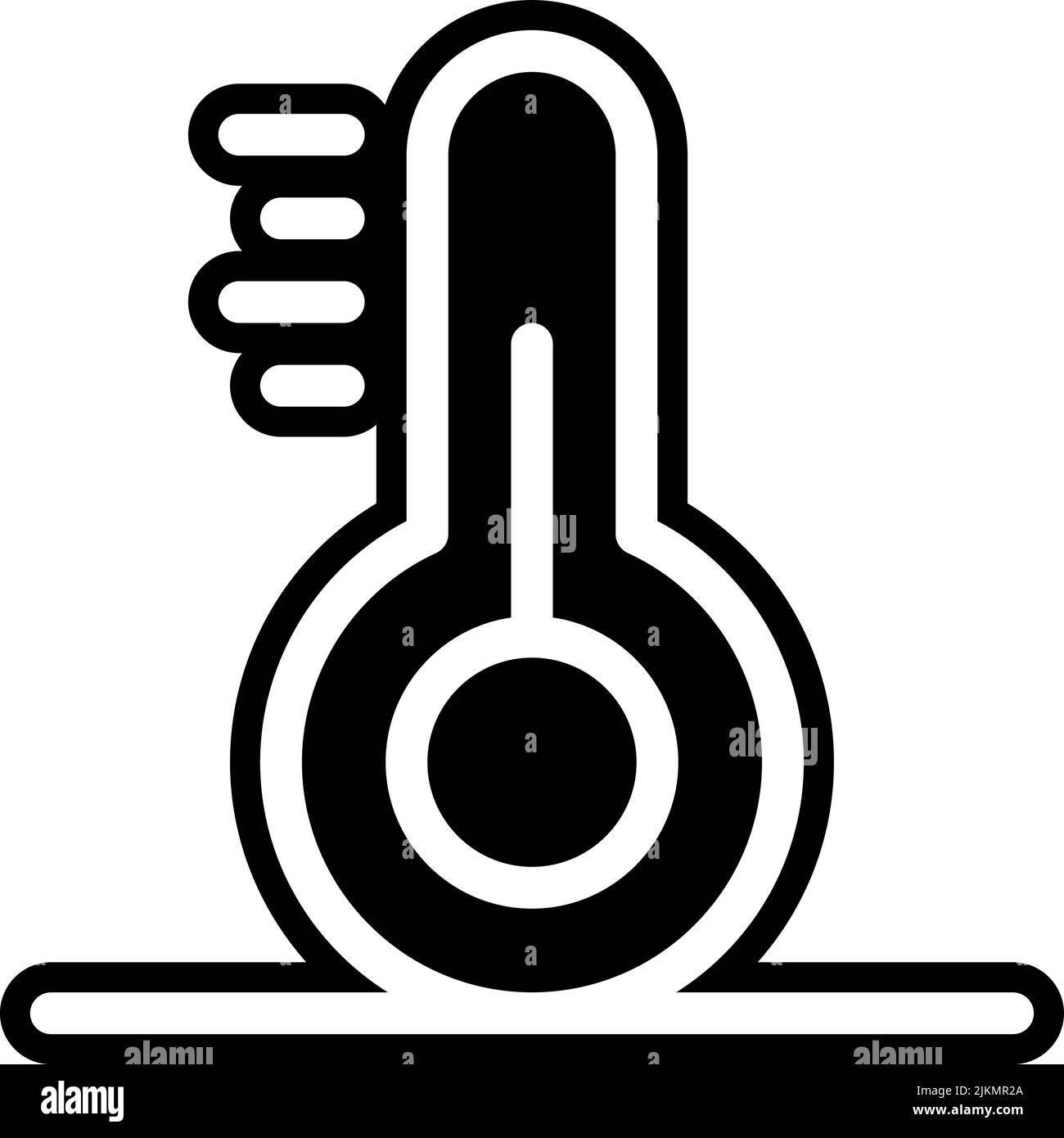 temperature icon black vector illustration. Stock Vector