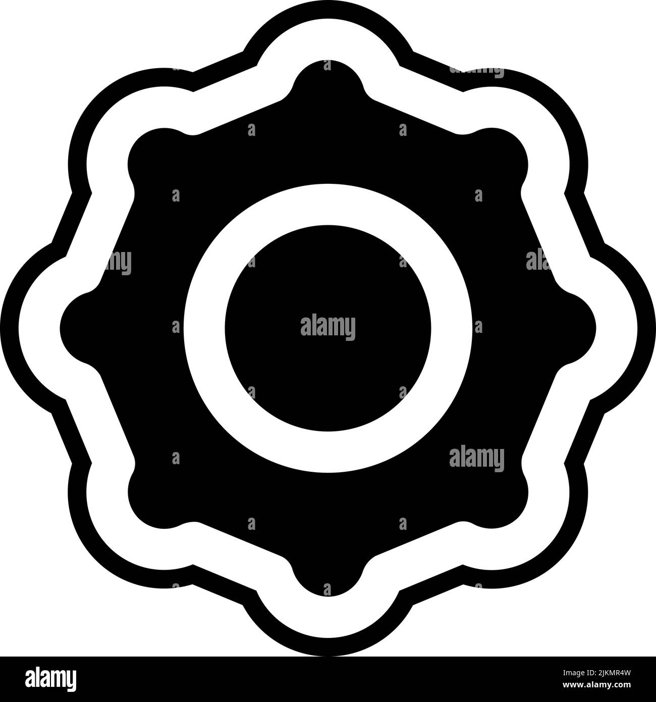 settings icon black vector illustration Stock Vector Image & Art - Alamy