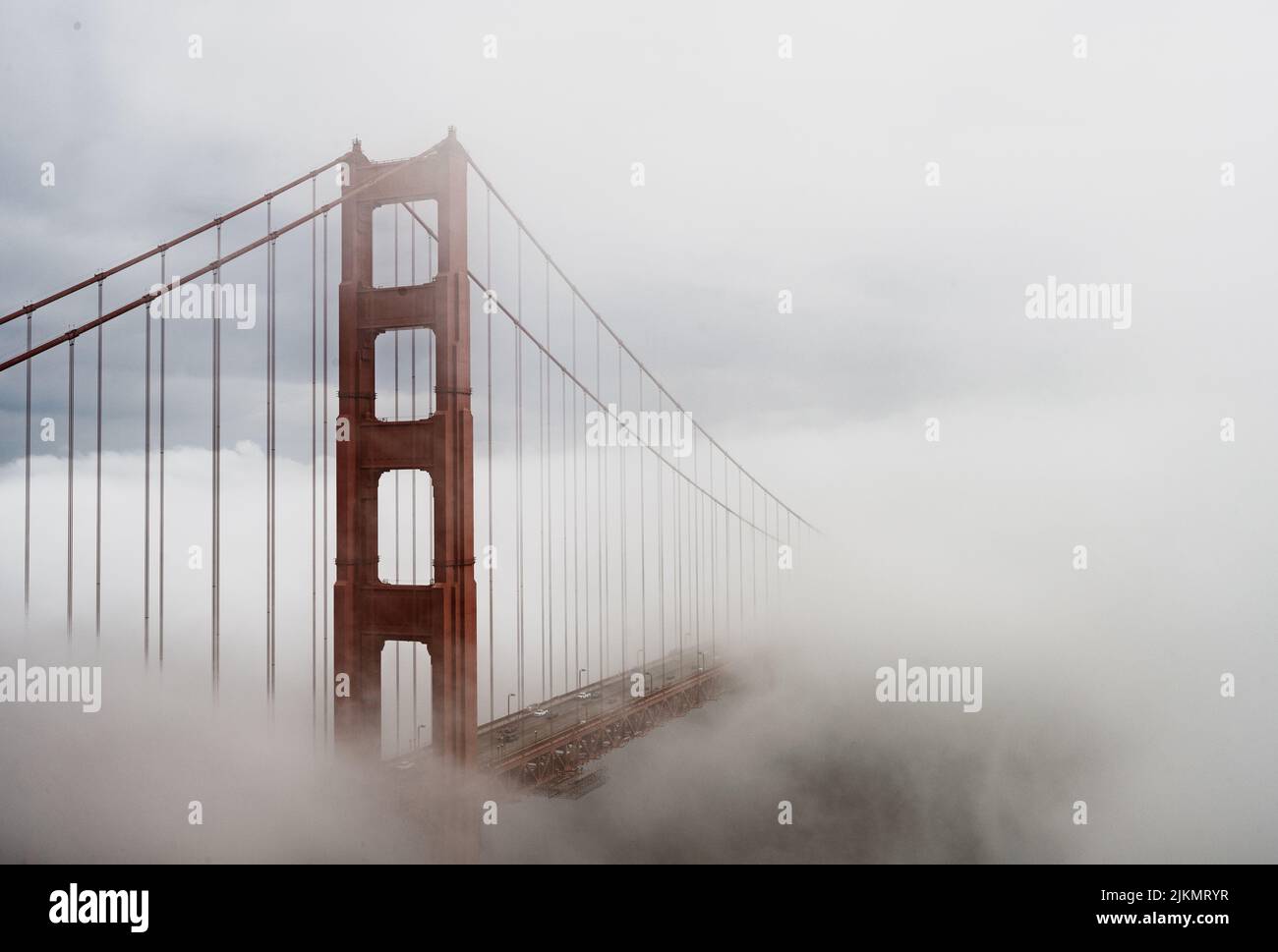 Architectural detail of the Golden Gate Bridge, San Francisco, California Stock Photo