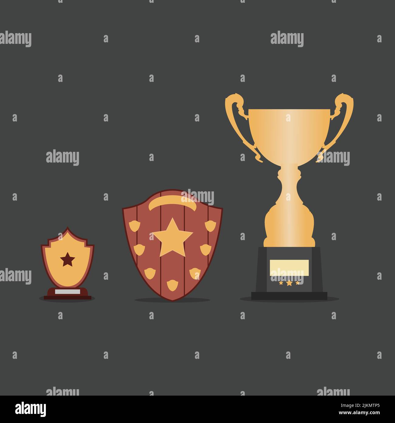 Award shield Trophy Stock Vector