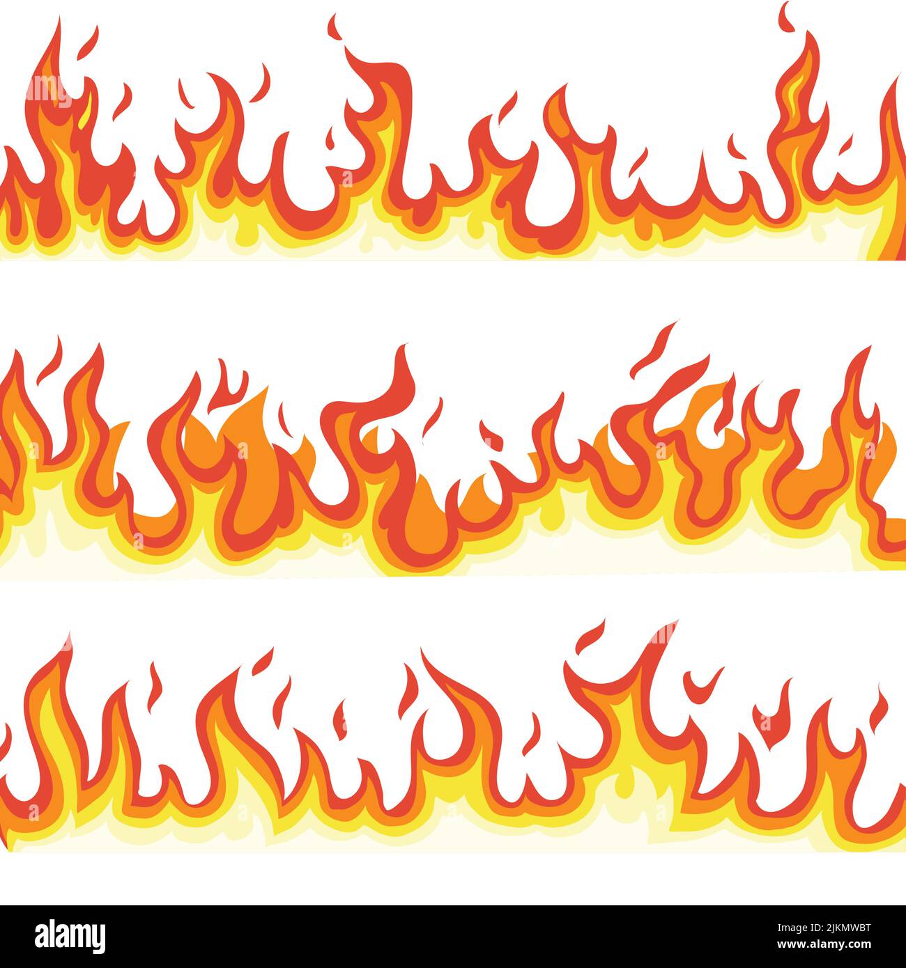 The fire flames isolated on white background Stock Vector Image & Art ...