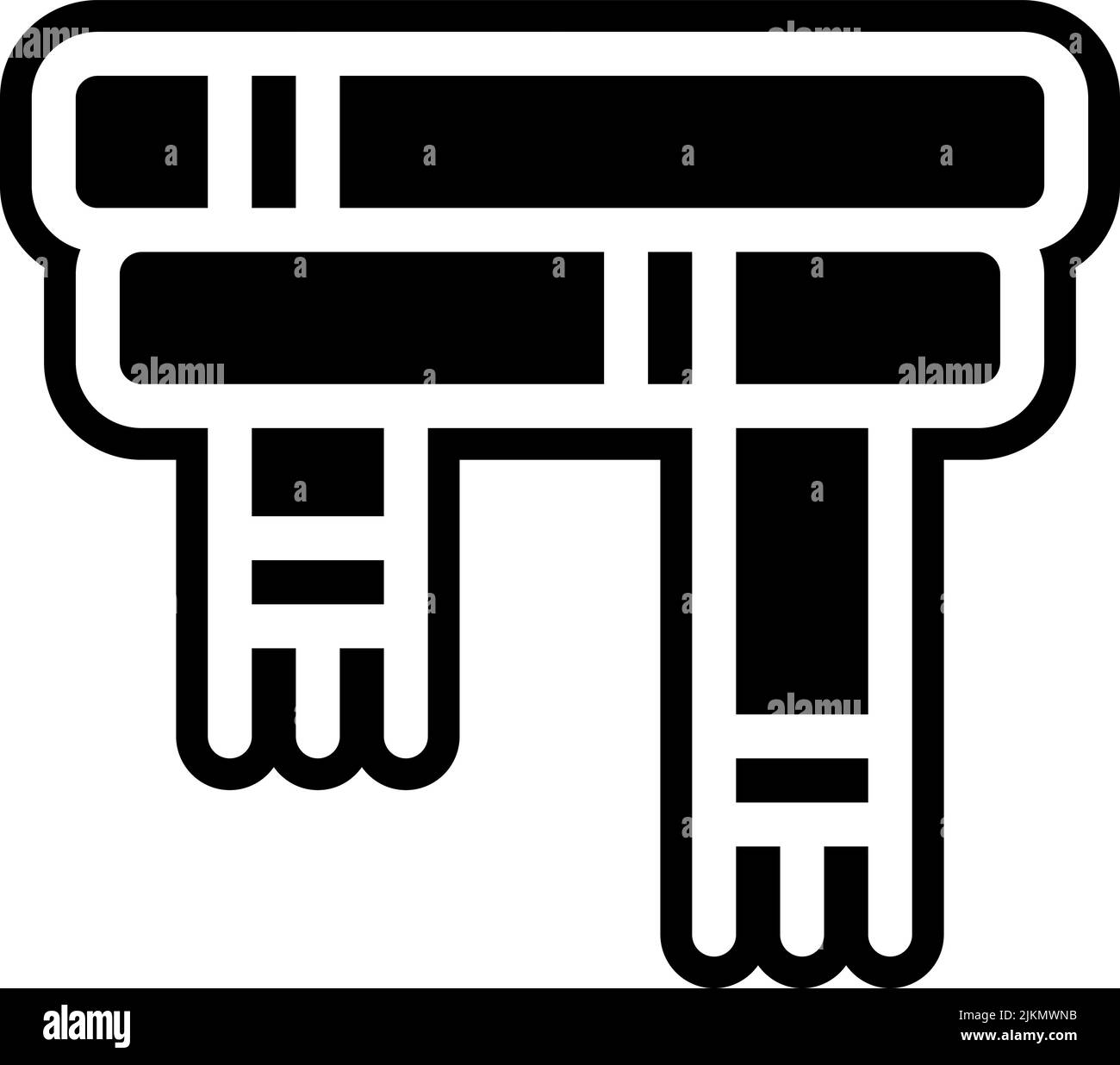 scarf icon black vector illustration Stock Vector Image & Art - Alamy
