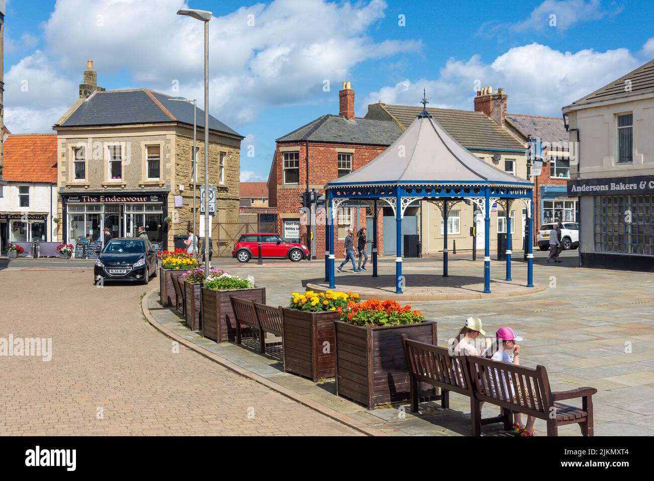 The Piazza, Front Street, Newbiggen-by-the-Sea, Northumberland, England, United Kingdom Stock Photo