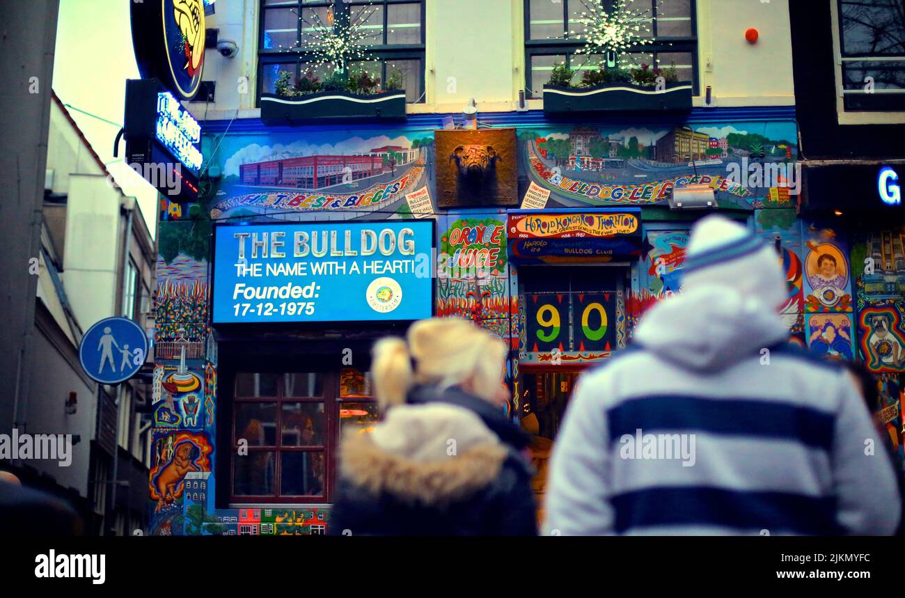The Bulldog Coffeeshop, the first coffeeshop in Amsterdam founded in 1975 Stock Photo
