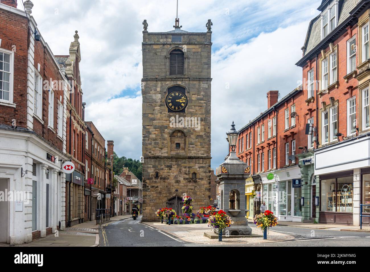 17th century Morpeth Clock Tower, Market Place, Morpeth, Northumberland, England, United Kingdom Stock Photo