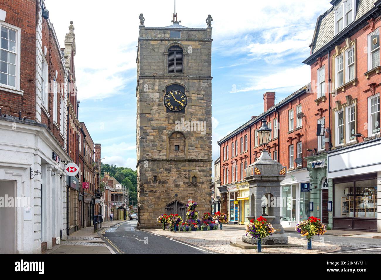 17th century Morpeth Clock Tower, Market Place, Morpeth, Northumberland, England, United Kingdom Stock Photo