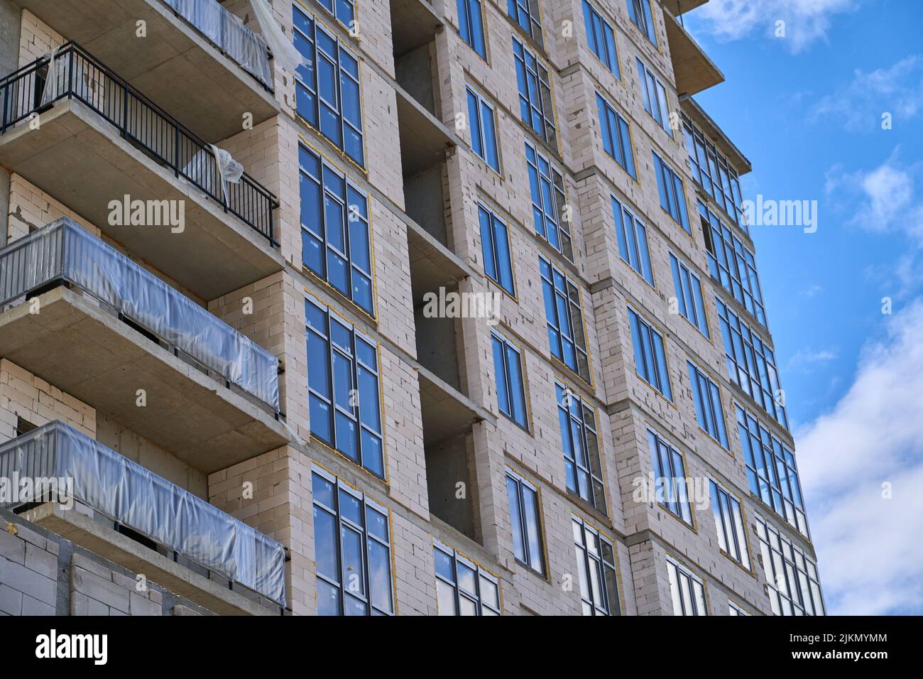 Construction site. High rise Building under construction. Construction