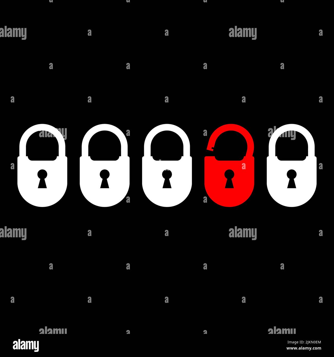 Concept Security. Lock on computer. Vector design Stock Vector Image ...