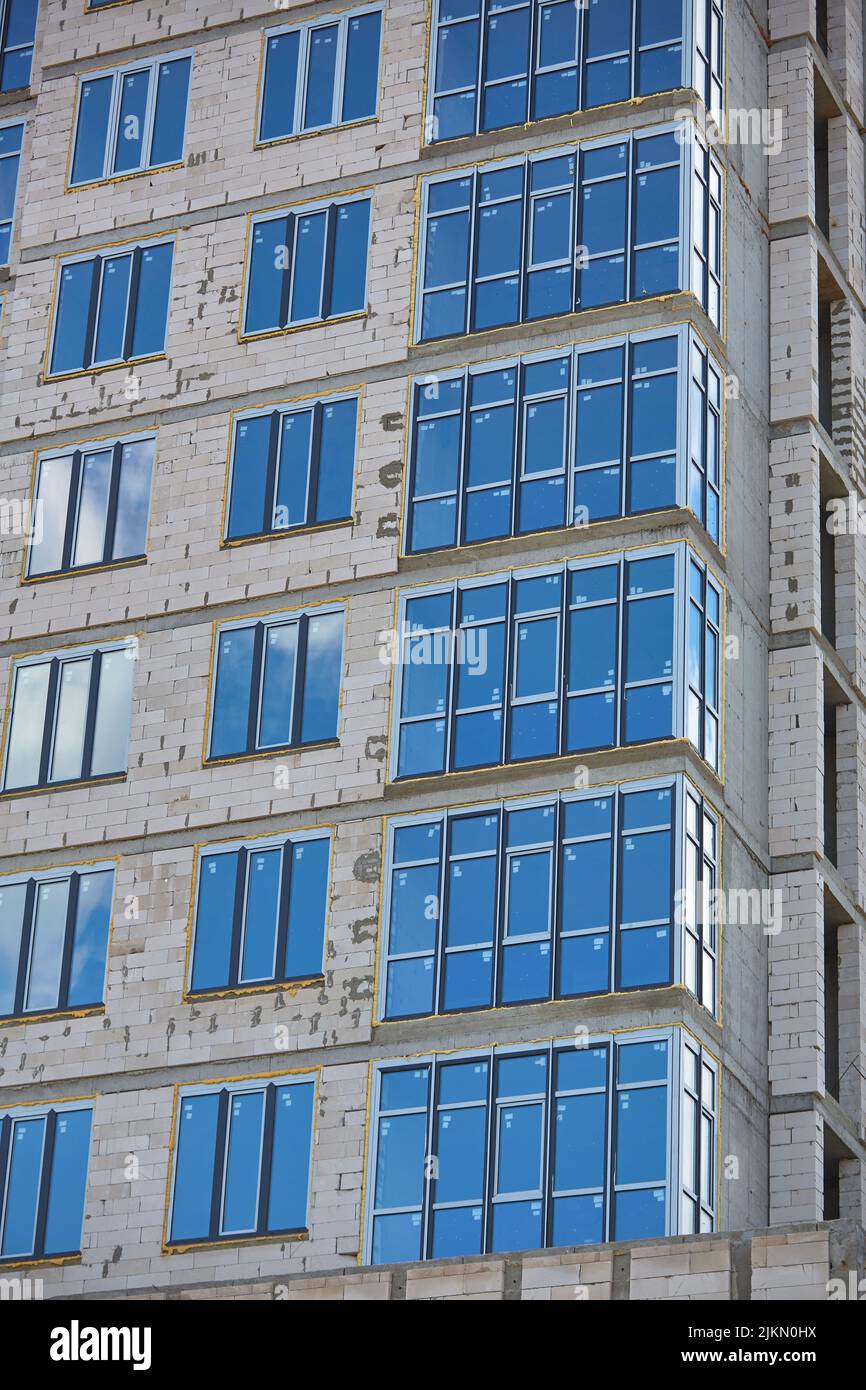 Construction site. High rise Building under construction. Construction