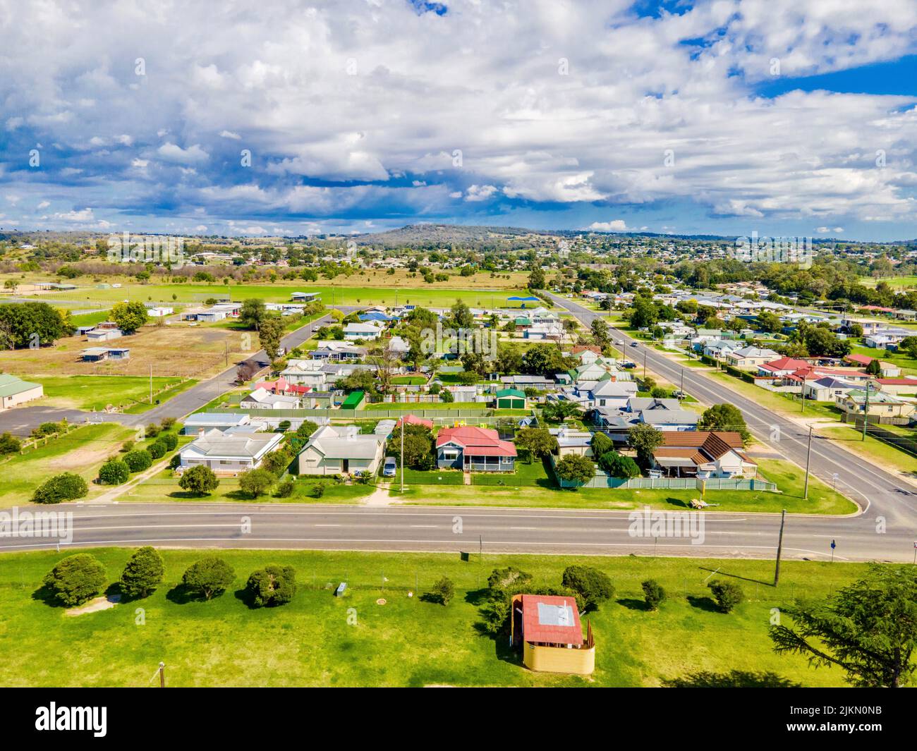 an-aerial-view-of-inverell-town-in-new-south-wales-australia-stock