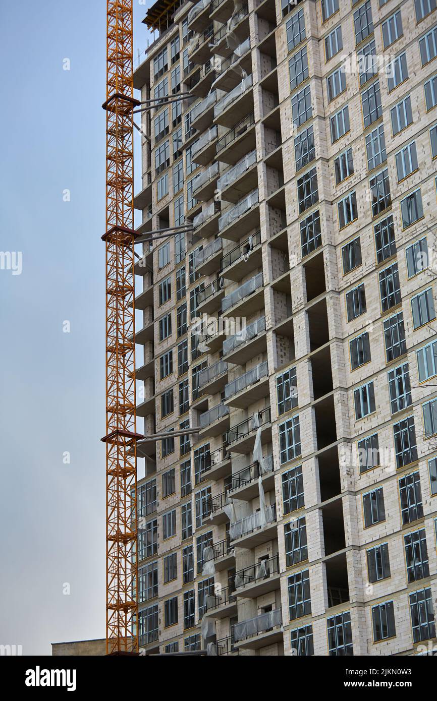 Construction site. High rise Building under construction. Construction