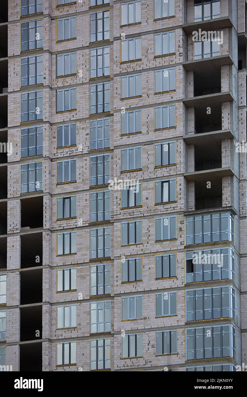 Construction site. High rise Building under construction. Construction