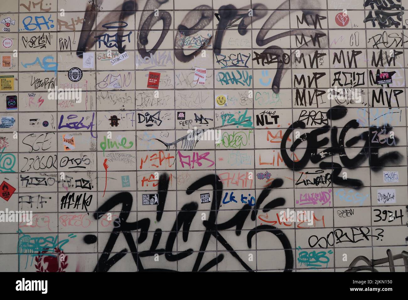 The colorful graffiti on tiles in Frankfurt Germany Stock Photo Alamy The colorful graffiti on tiles in Frankfurt Germany Stock Photo Alamy