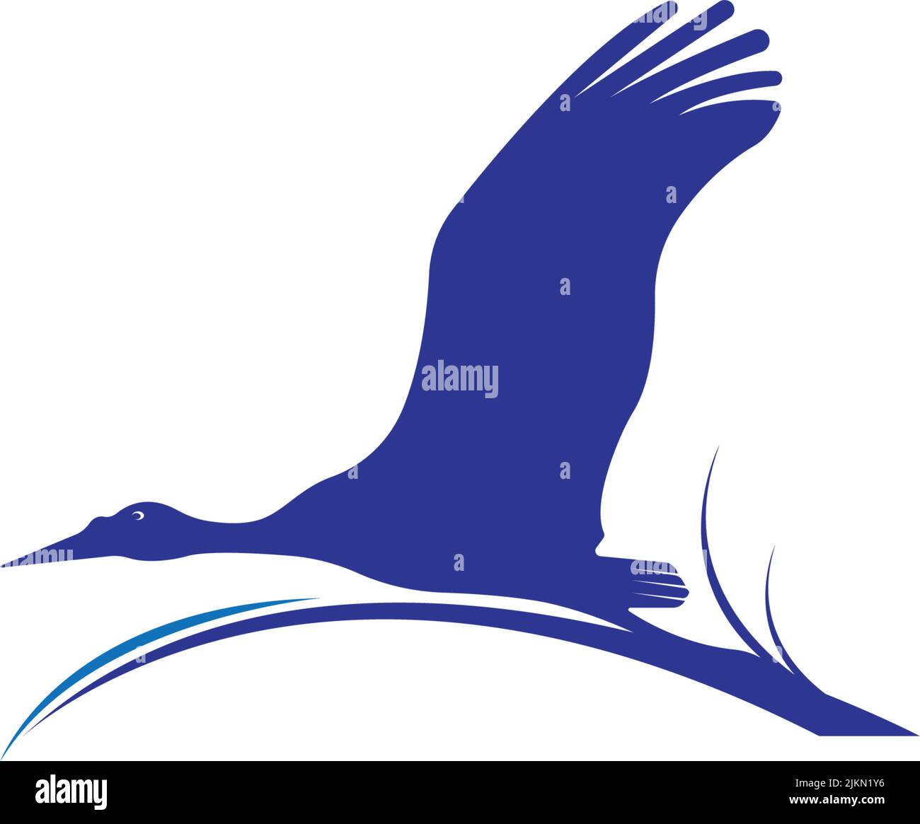 A blue bird logo with a beautiful design isolated on a white background ...