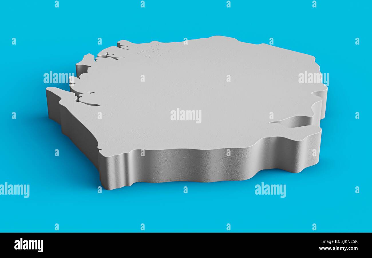 Sierra Leone 3D Topographic map Geography Cartography and topology Sea ...