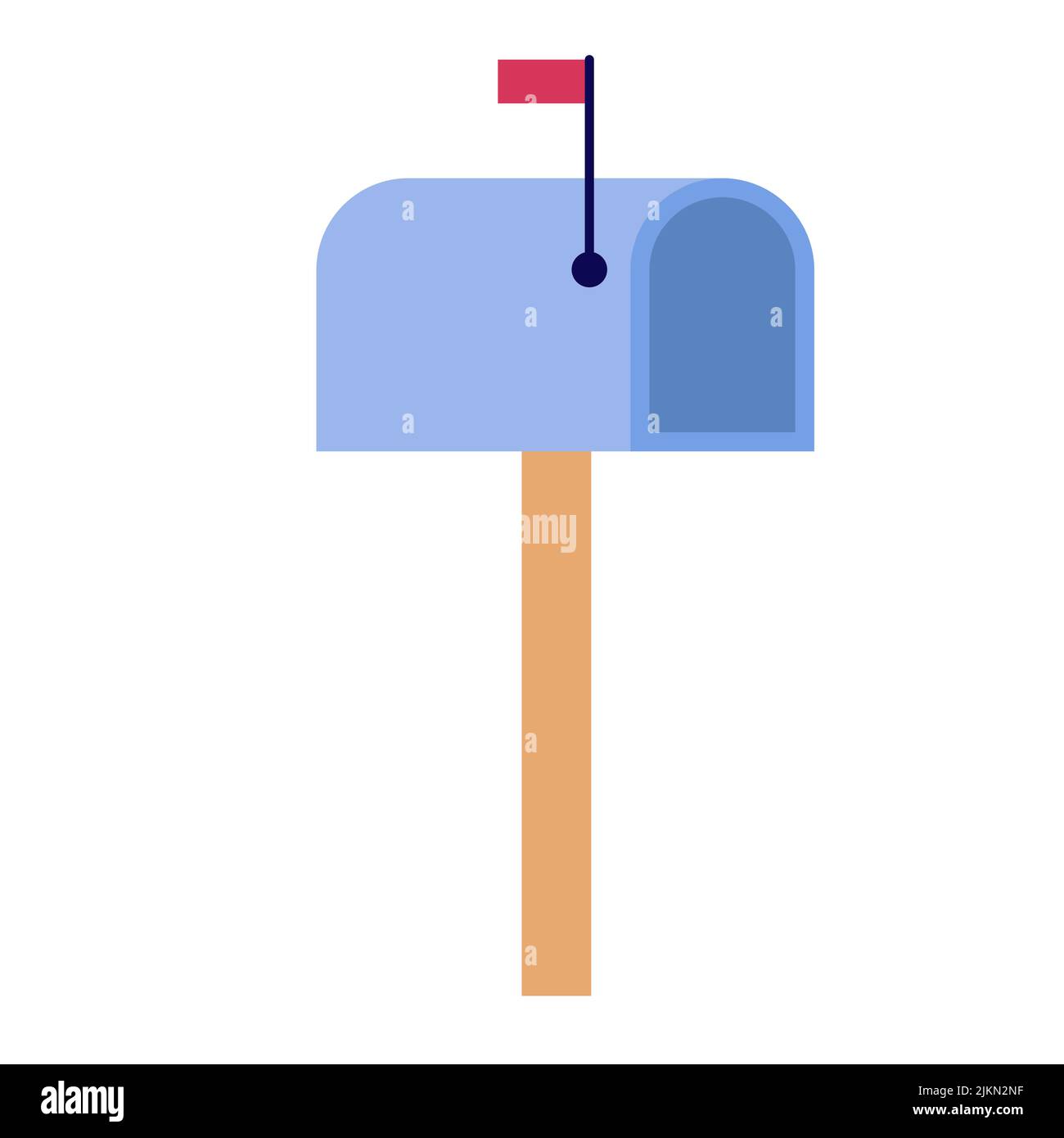 Cartoon open mailbox red flag hi-res stock photography and images - Alamy