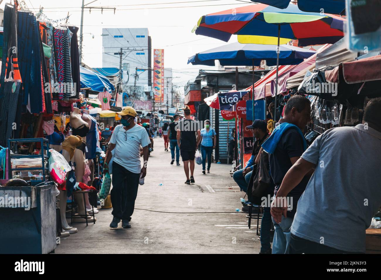 a street market in central San Salvador, El Salvador Stock Photo Alamy