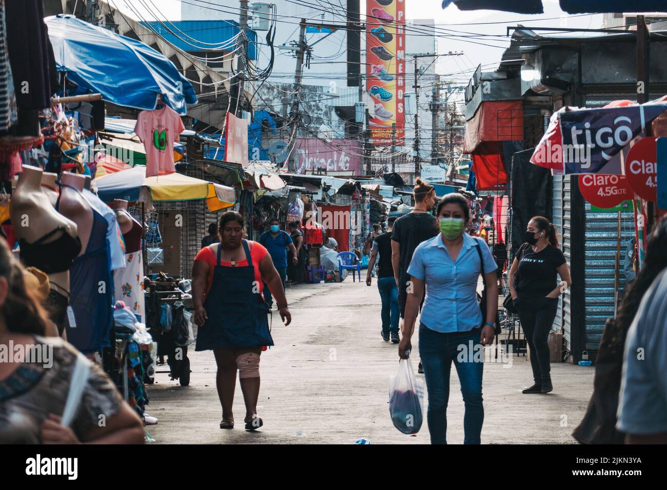 a street market in central San Salvador, El Salvador Stock Photo Alamy