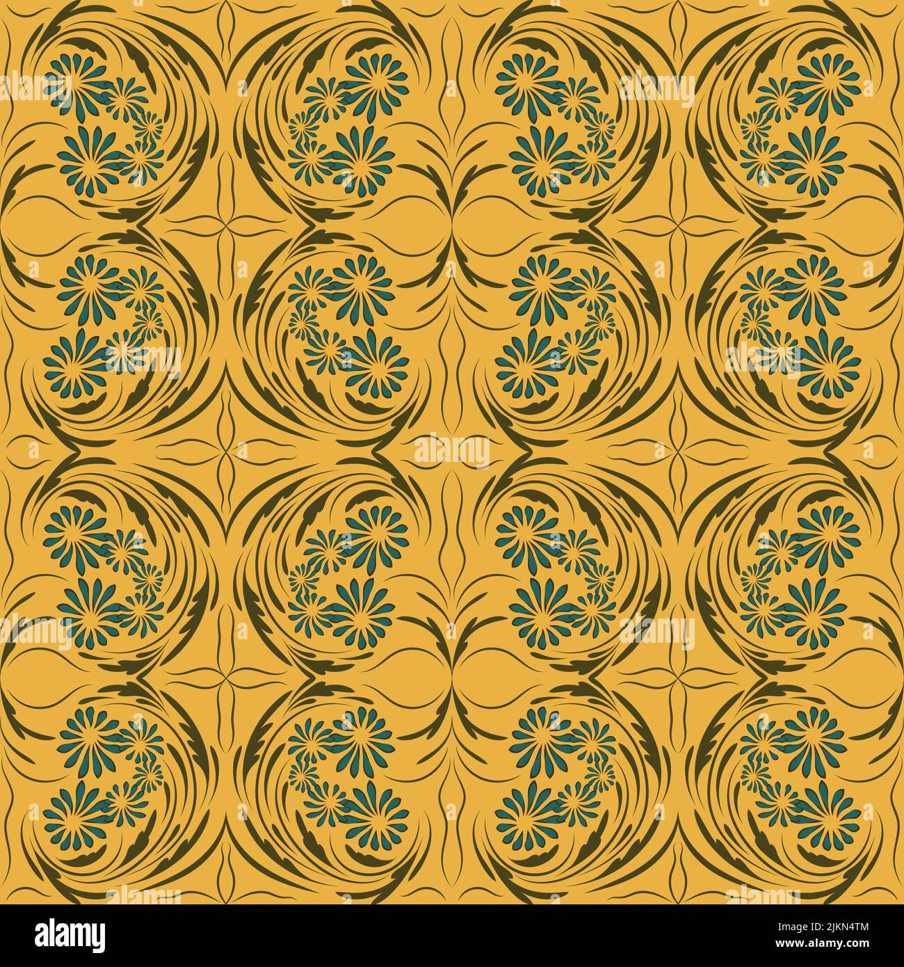 Folk flowers print Floral pattern Ethnic art Stock Vector Image & Art ...