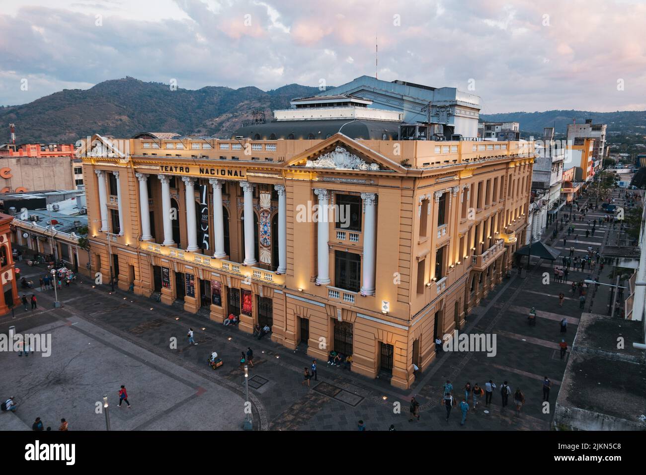the National Theatre building in the San Salvador city center, El Salvador Stock Photo