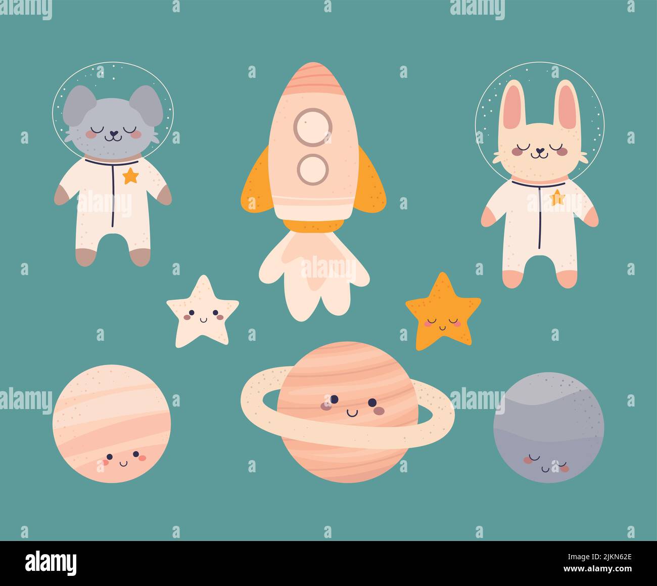cute milky way icons Stock Vector