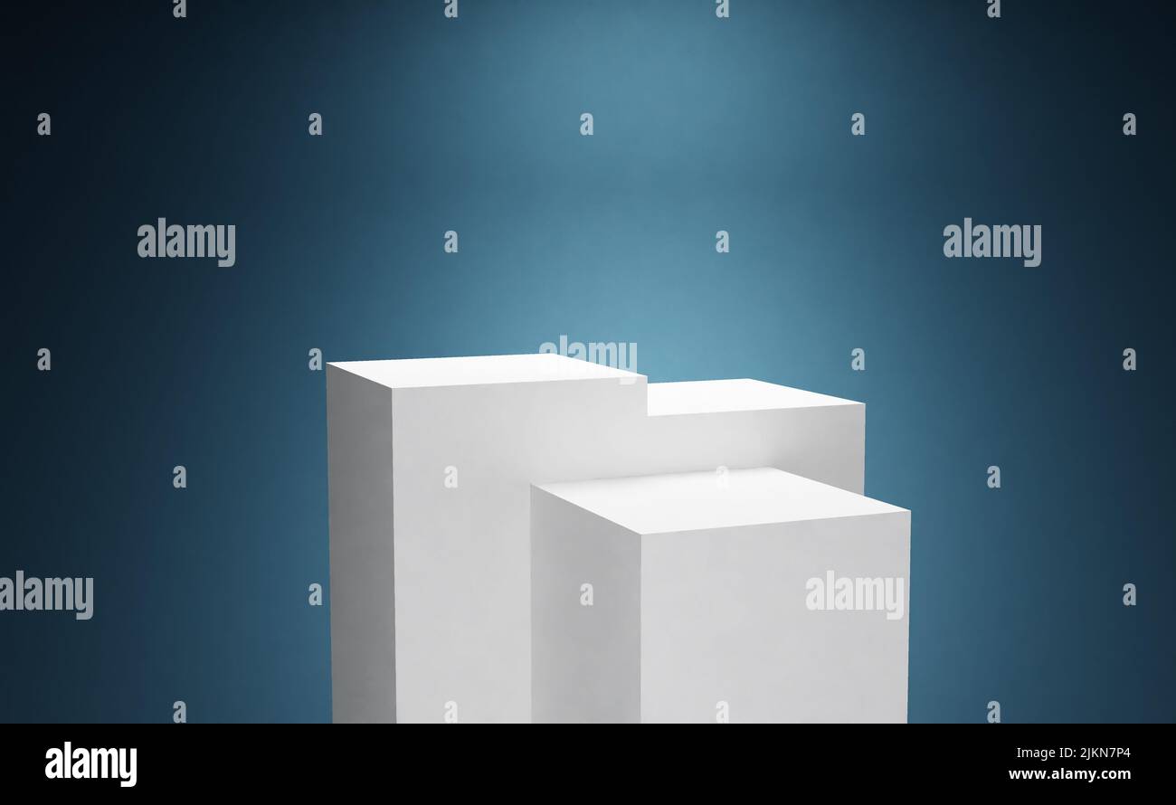 White podium for product presentation mock-up. 3d rendering Stock Photo ...