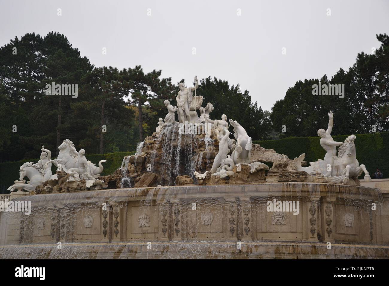 The fountains of Schloss Schonbrunn in Vienna, Austria Stock Photo