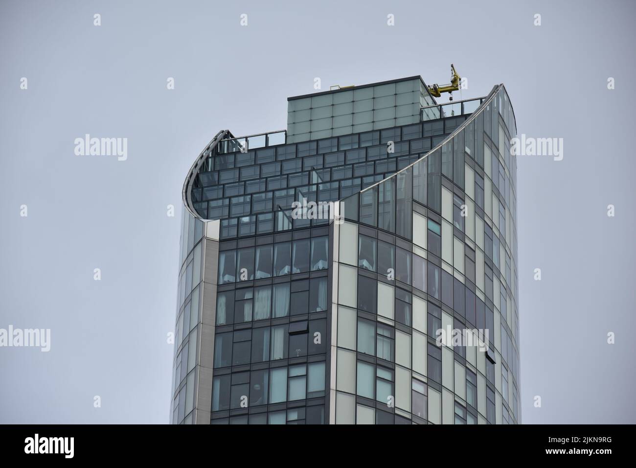 A modern tower in London on a cloudy day Stock Photo