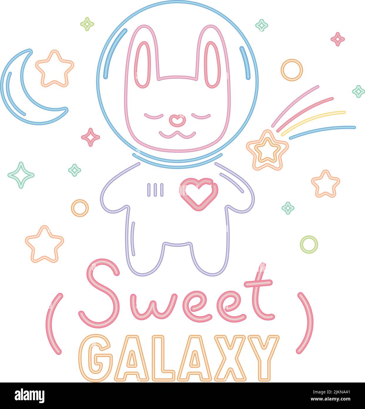 kawaii sweet rabbit Stock Vector Image & Art - Alamy