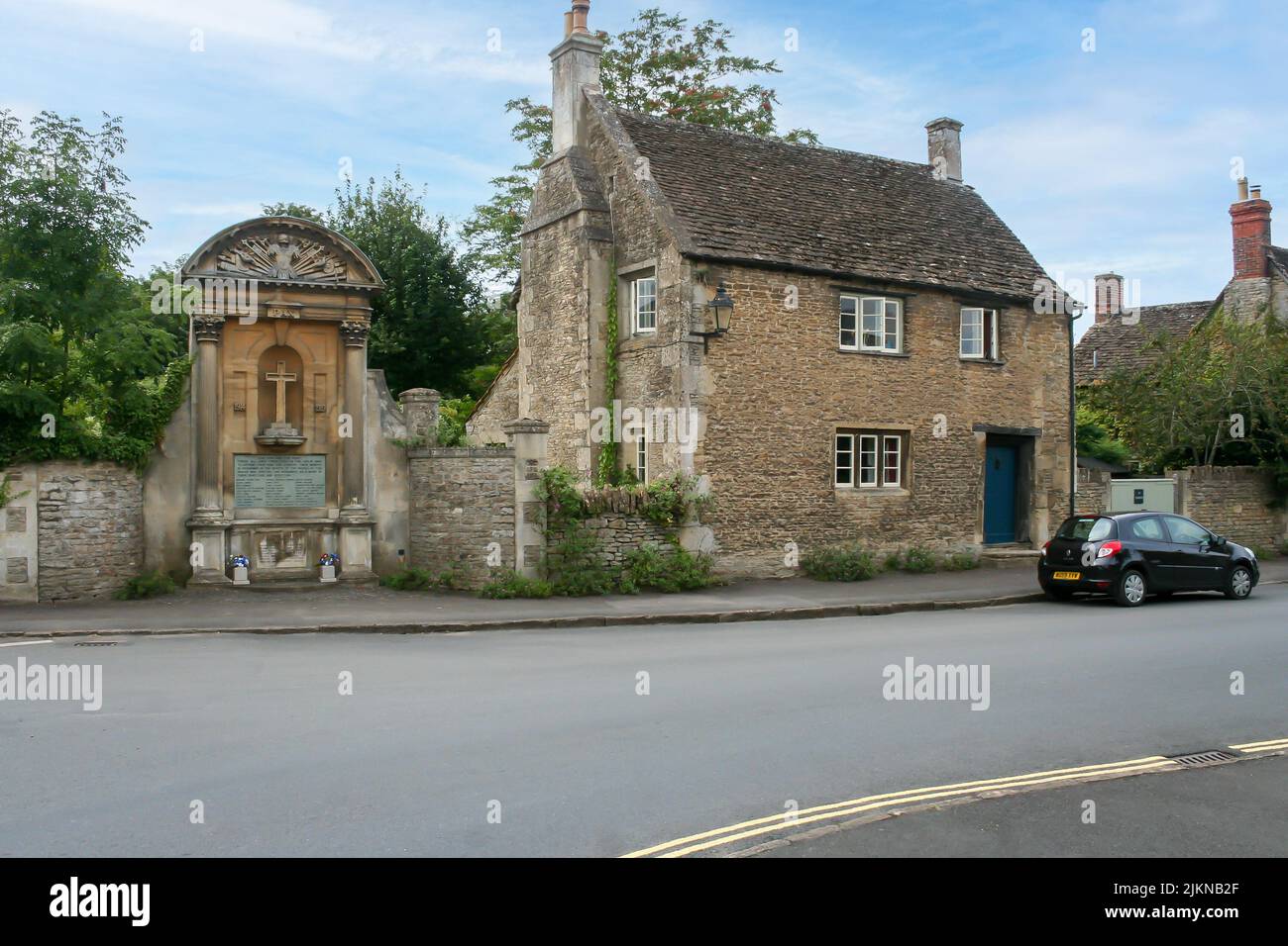 An old rustic house in Lacock Village, Wiltshire county, England Stock Photo