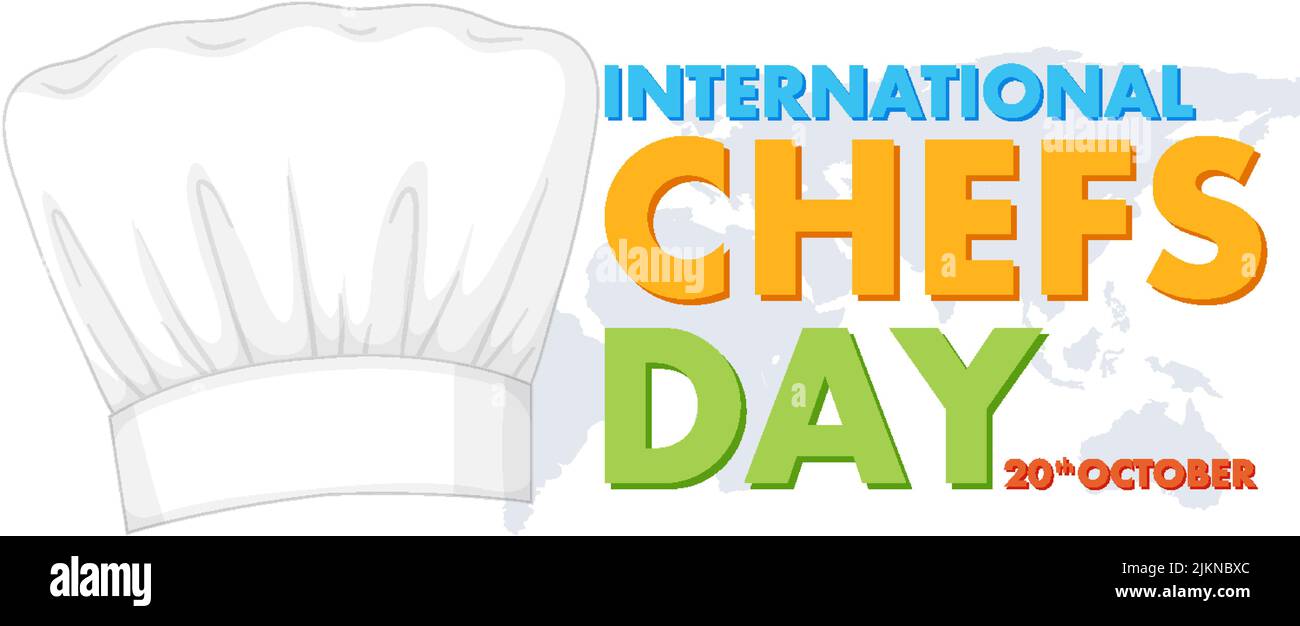 International Chef Day Poster Design illustration Stock Vector Image