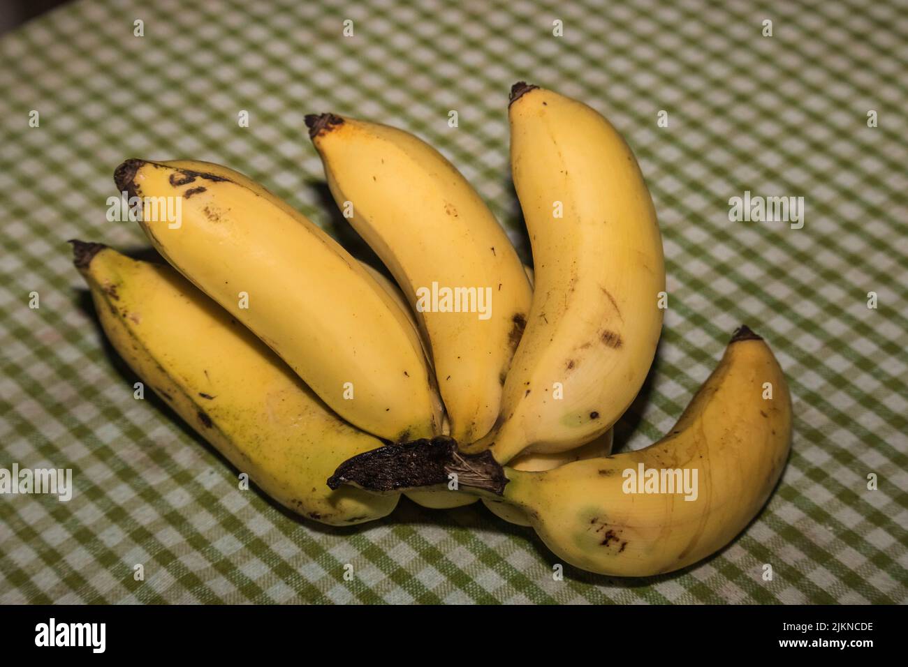 Ripened Banana on a Table Stock Photo
