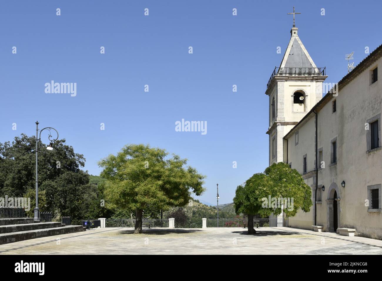 A closeup of a church in Lenola in Italy Stock Photo