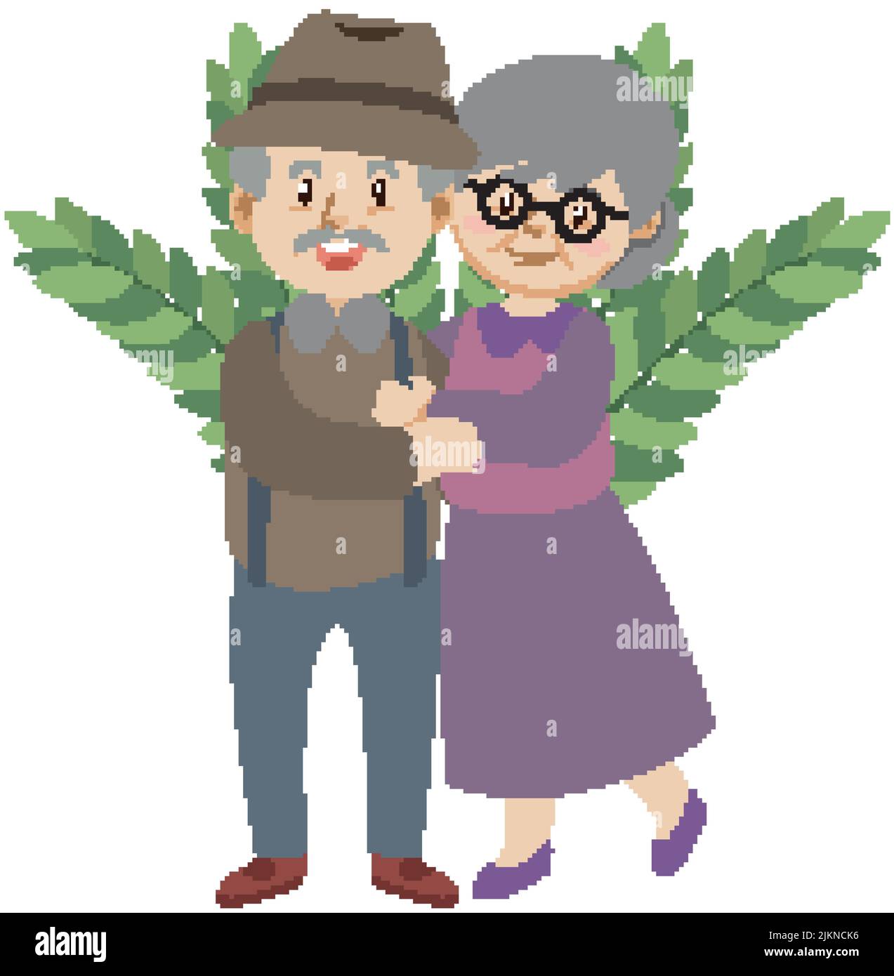 An old couple in love illustration Stock Vector Image & Art - Alamy