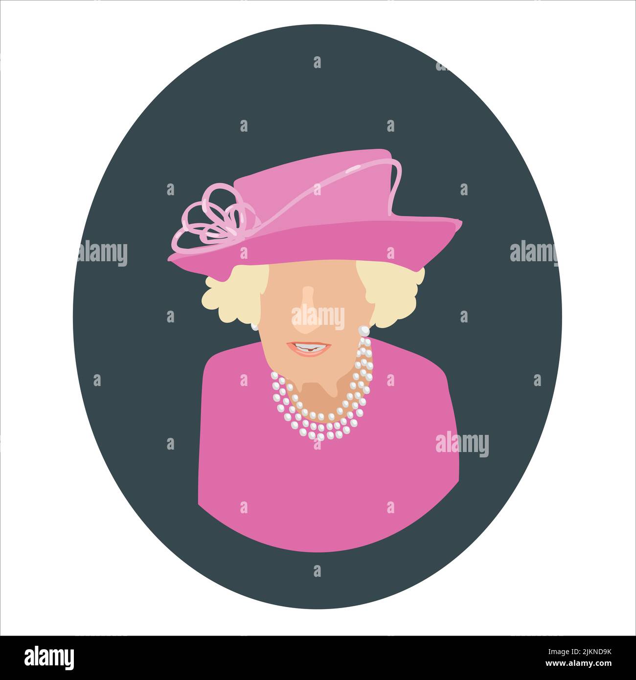 Portrait of the queen elizabeth Stock Vector Images Alamy
