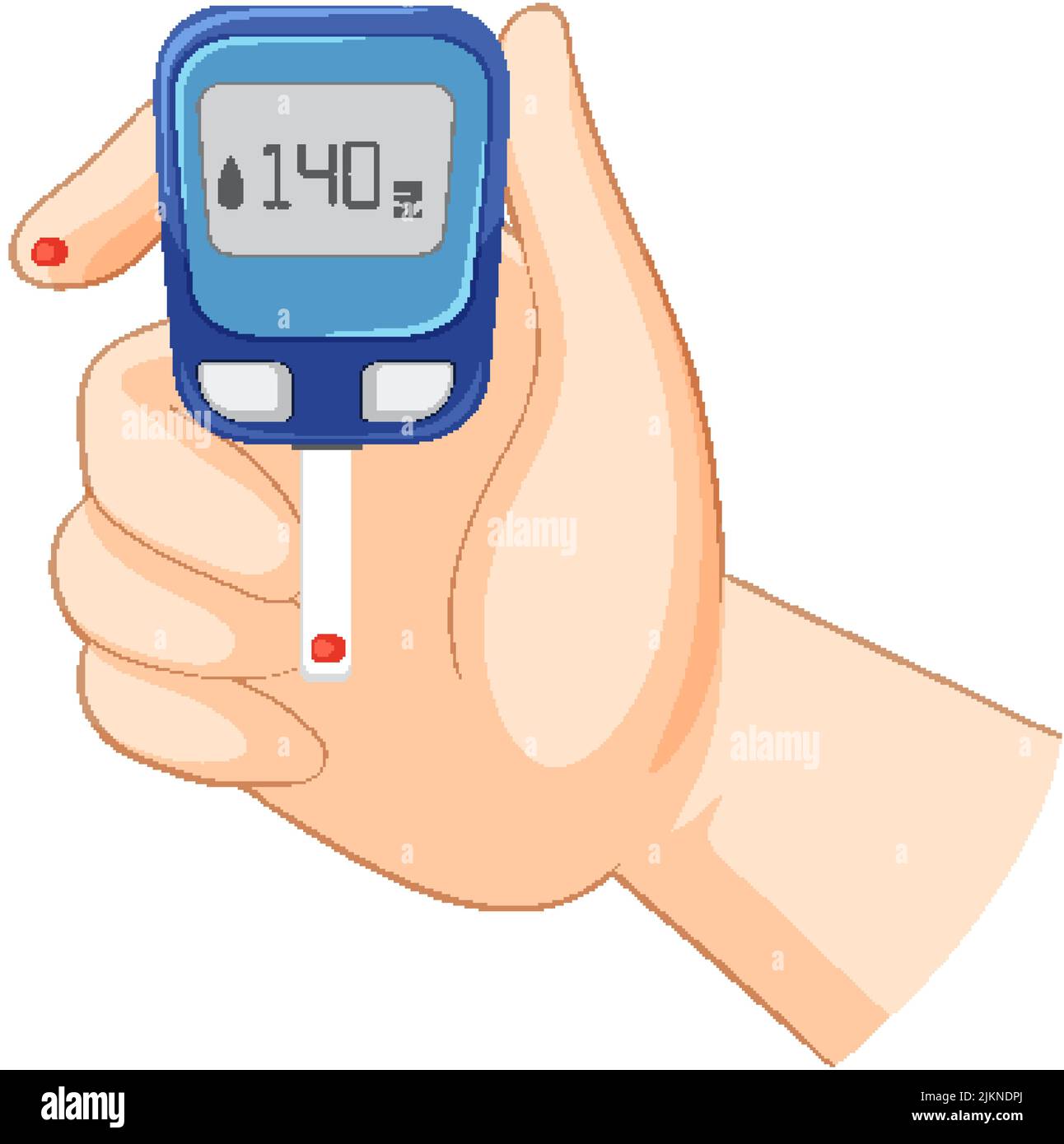 Blood glucose monitoring device illustration Stock Vector Image & Art