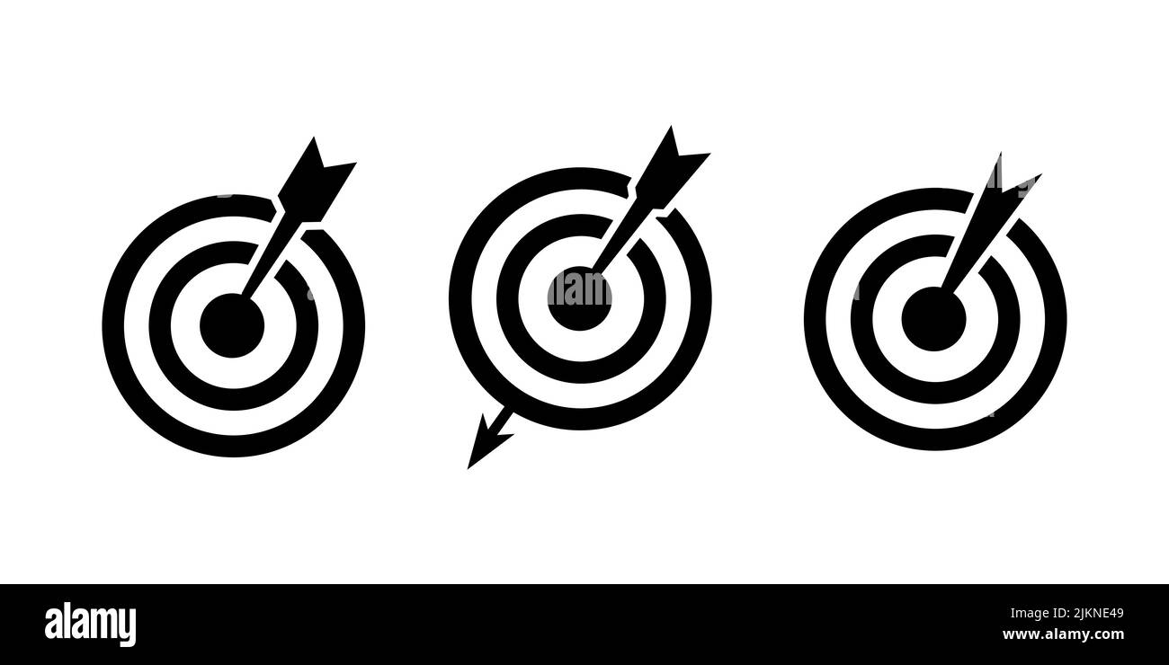 Target aim. Set of targets and destination. Focus icons. Vector Stock ...