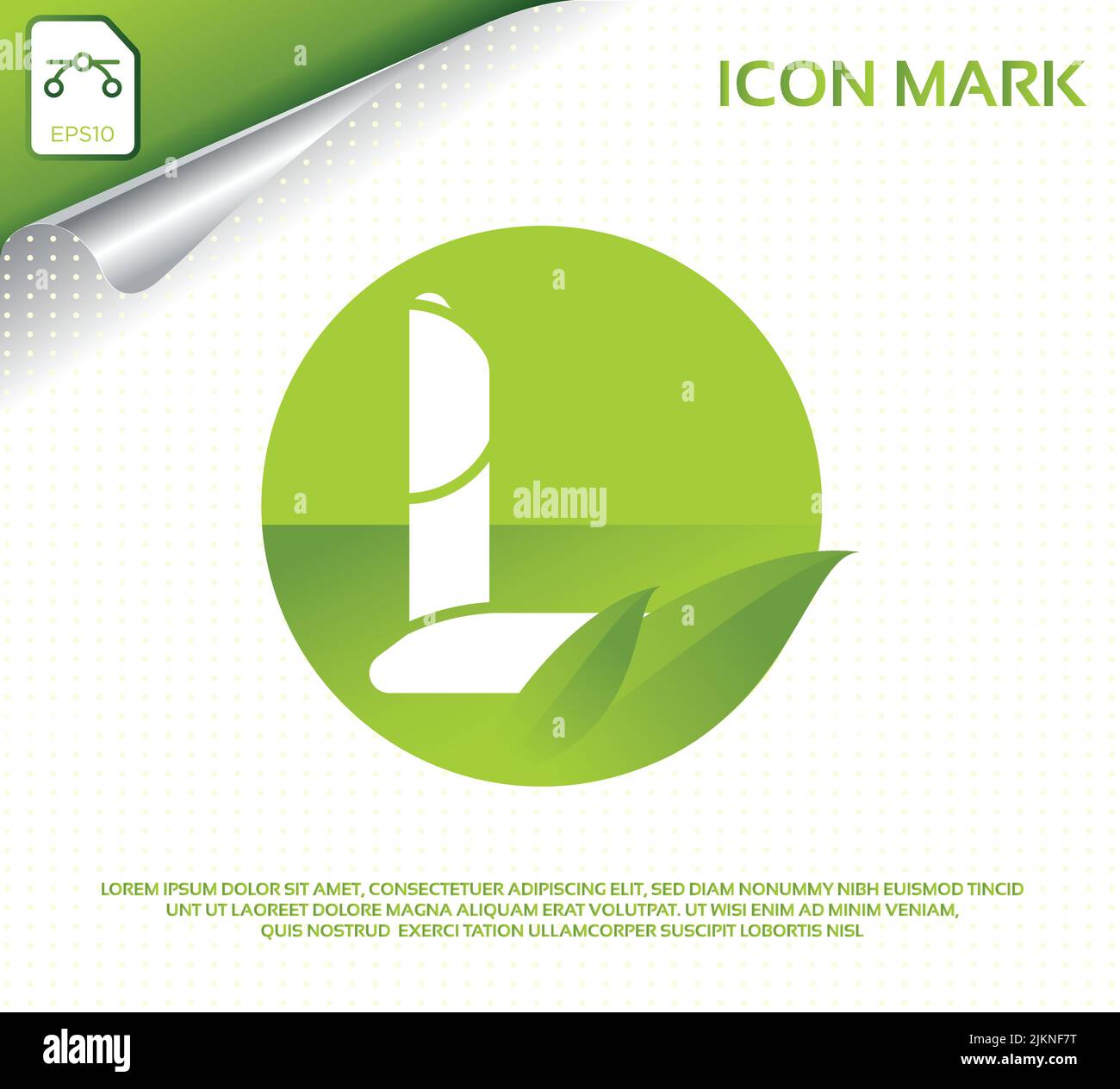 Creative letter l and modern green leaf logo design Stock Vector Image ...