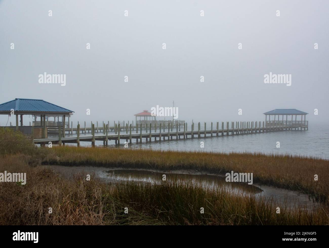 Heavy for settles in at the Goosecreek Campground in Emerald Isle,North