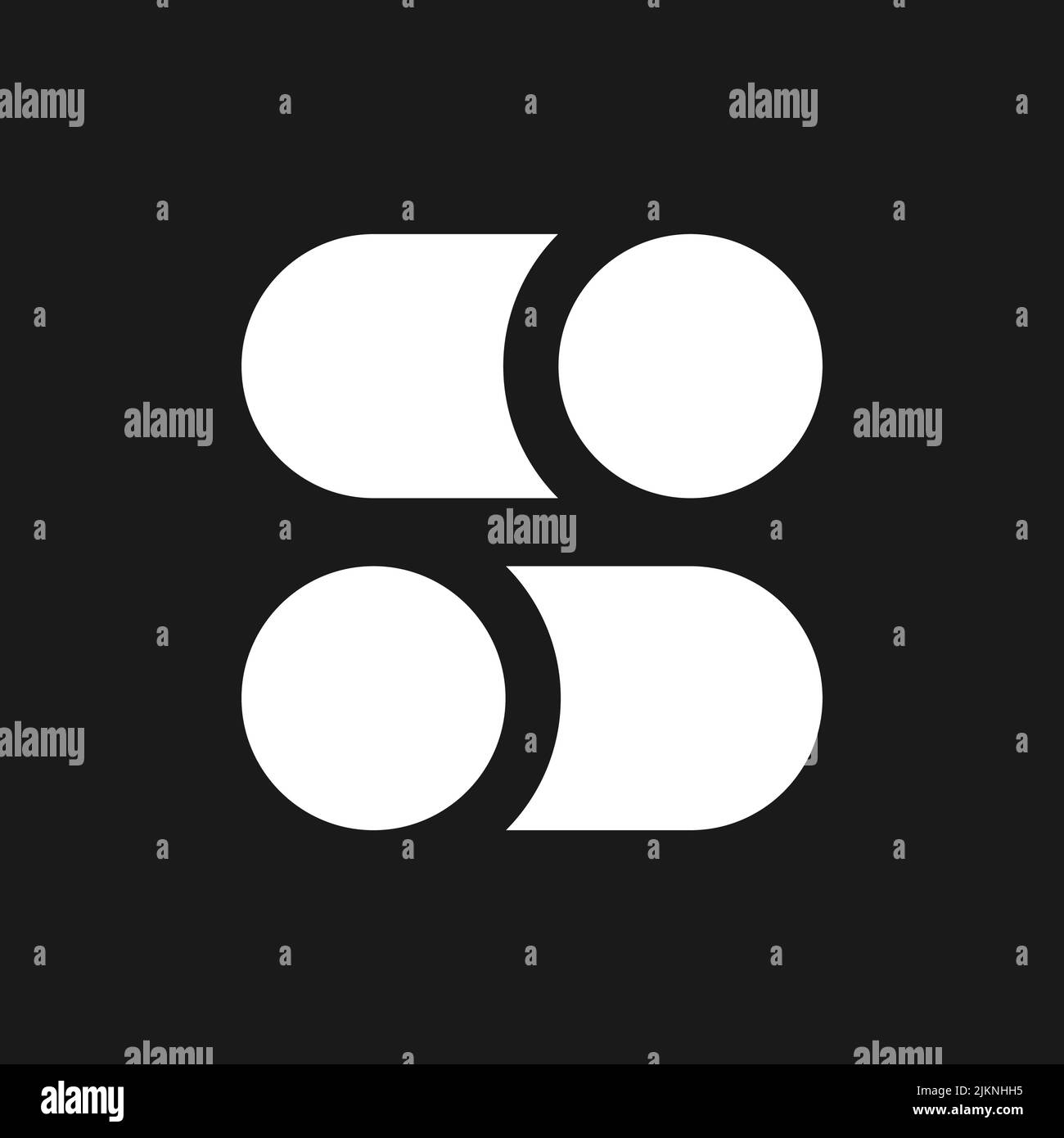 Switch on and off buttons dark mode glyph ui icon Stock Vector