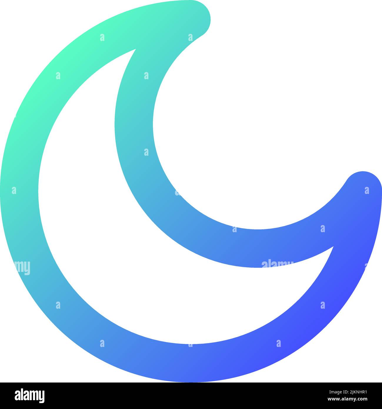 Night mode pixel perfect gradient linear ui icon Stock Vector