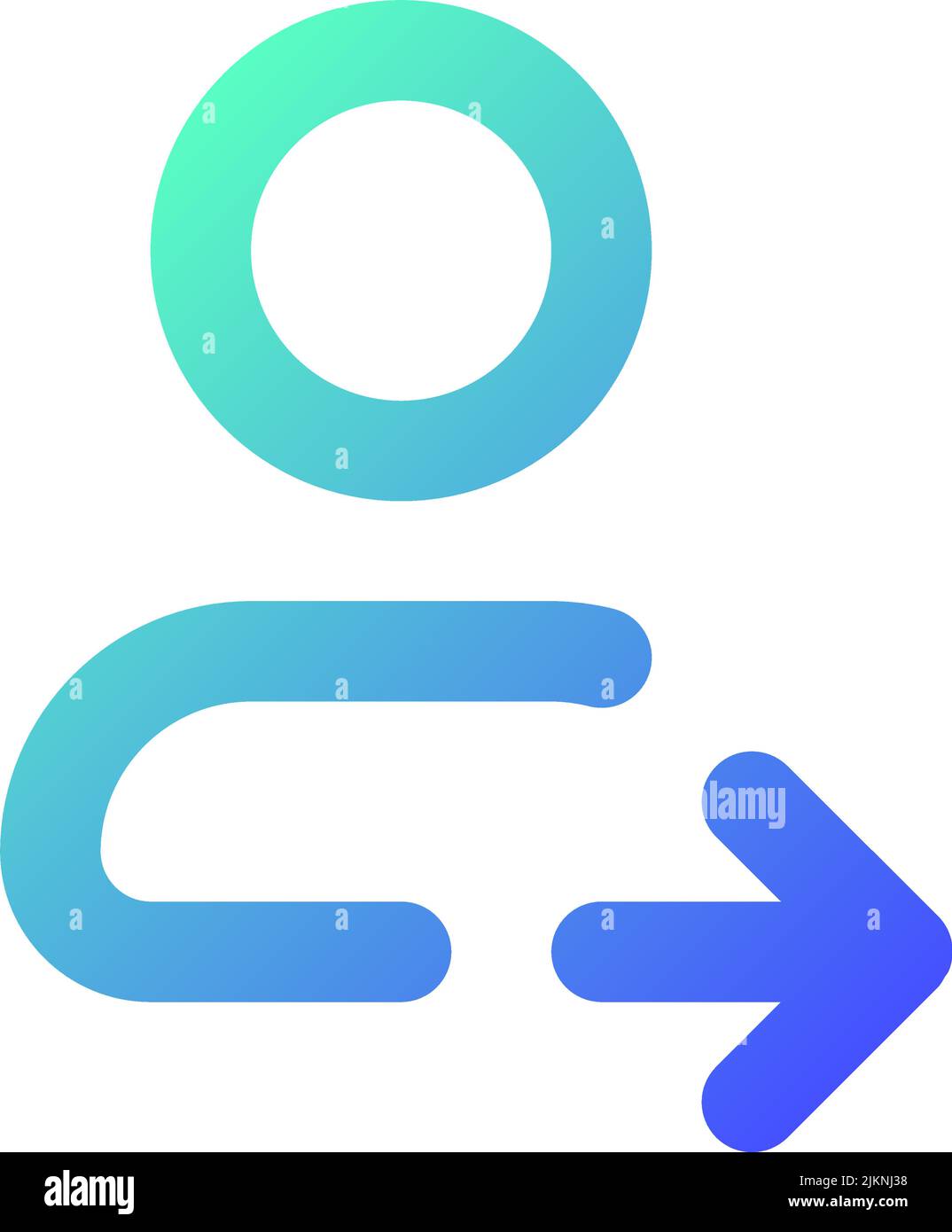 Transfer contact pixel perfect gradient linear ui icon Stock Vector