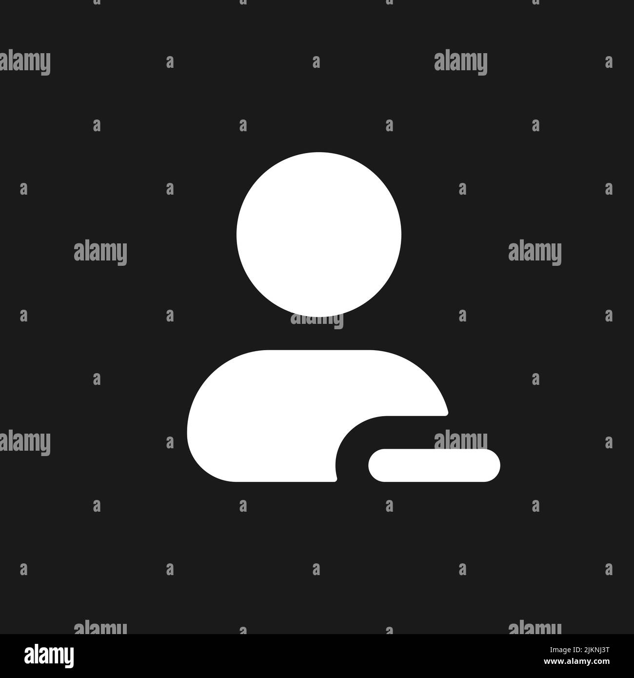 Remove contact dark mode glyph ui icon Stock Vector