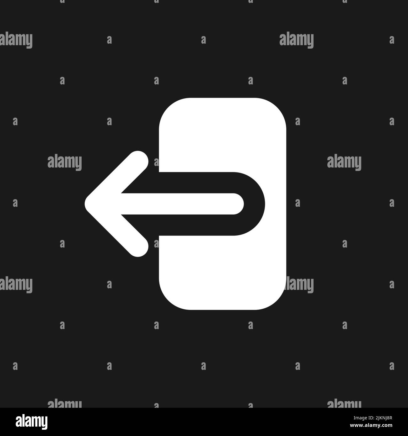 Export data dark mode glyph ui icon Stock Vector