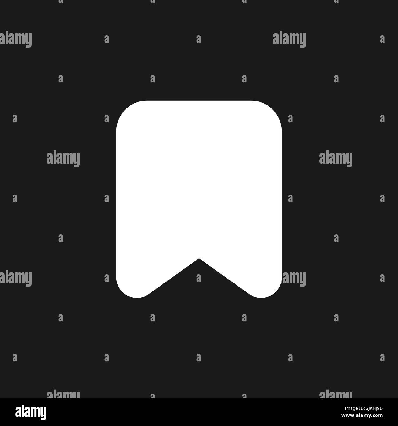 Add bookmark dark mode glyph ui icon Stock Vector