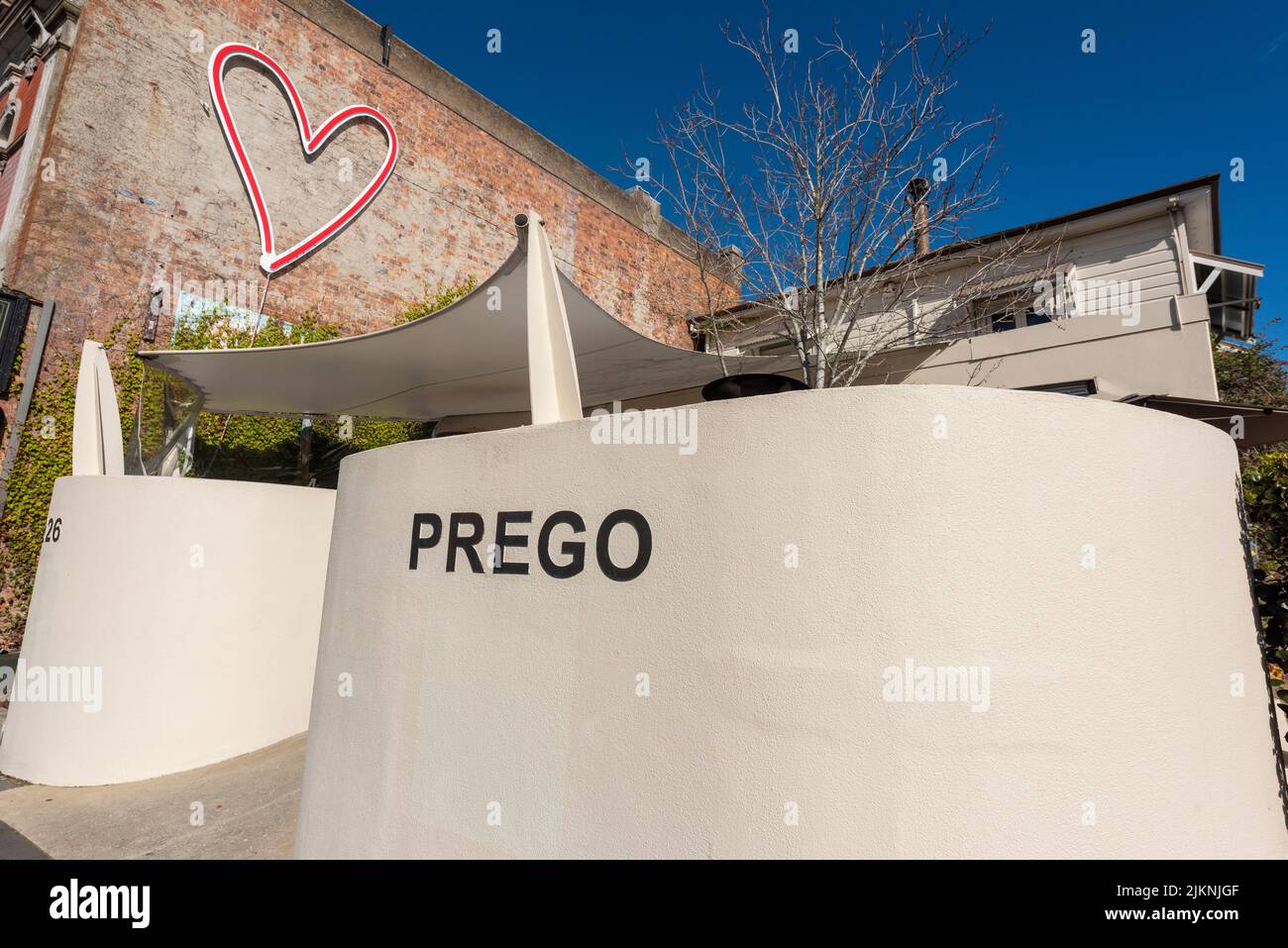 Prego Restaurant. Ponsonby Road, Auckland New Zealand. Stock Photo