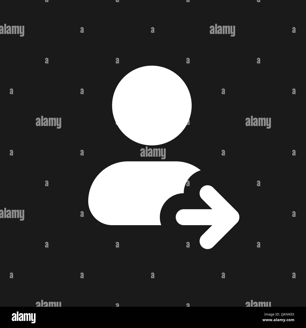 Transfer contact dark mode glyph ui icon Stock Vector