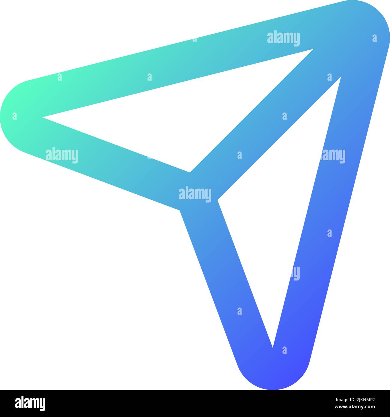 Sharing post pixel perfect gradient linear ui icon Stock Vector